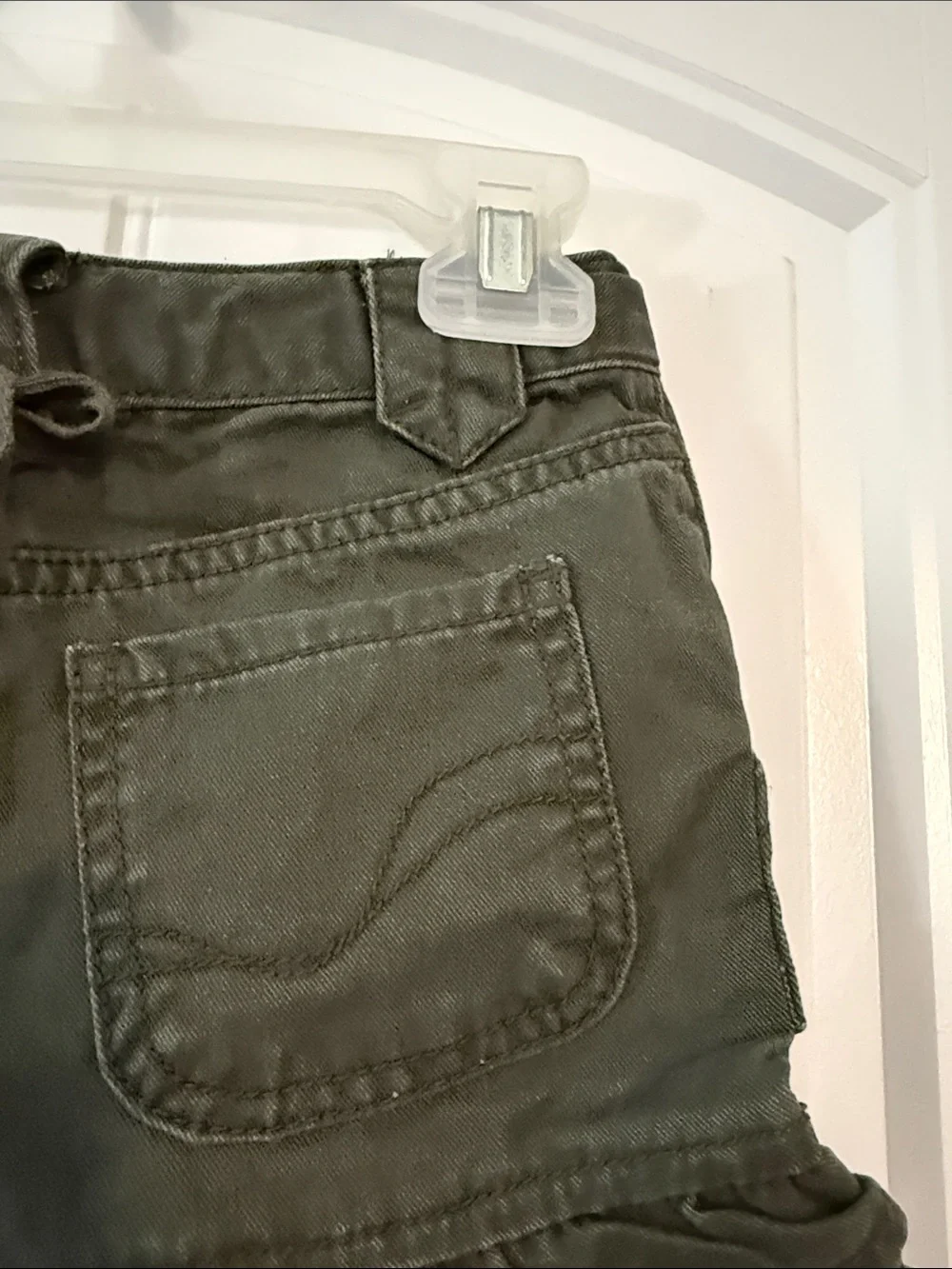 Gently worn Girls Olive Green Ruffle Hem Skirt